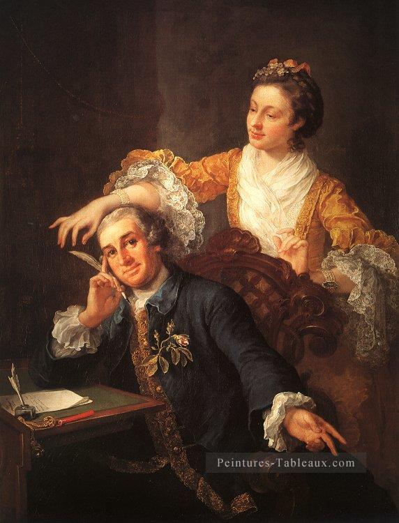 David Garrick et sa femme William Hogarth Peintures à l'huile